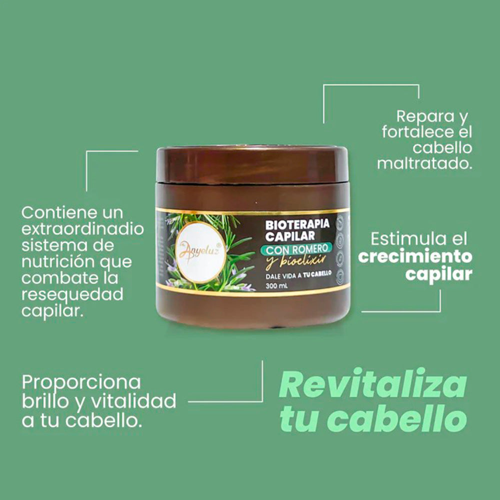 Bioterapia capilar con Romero y bioelixir Anyeluz