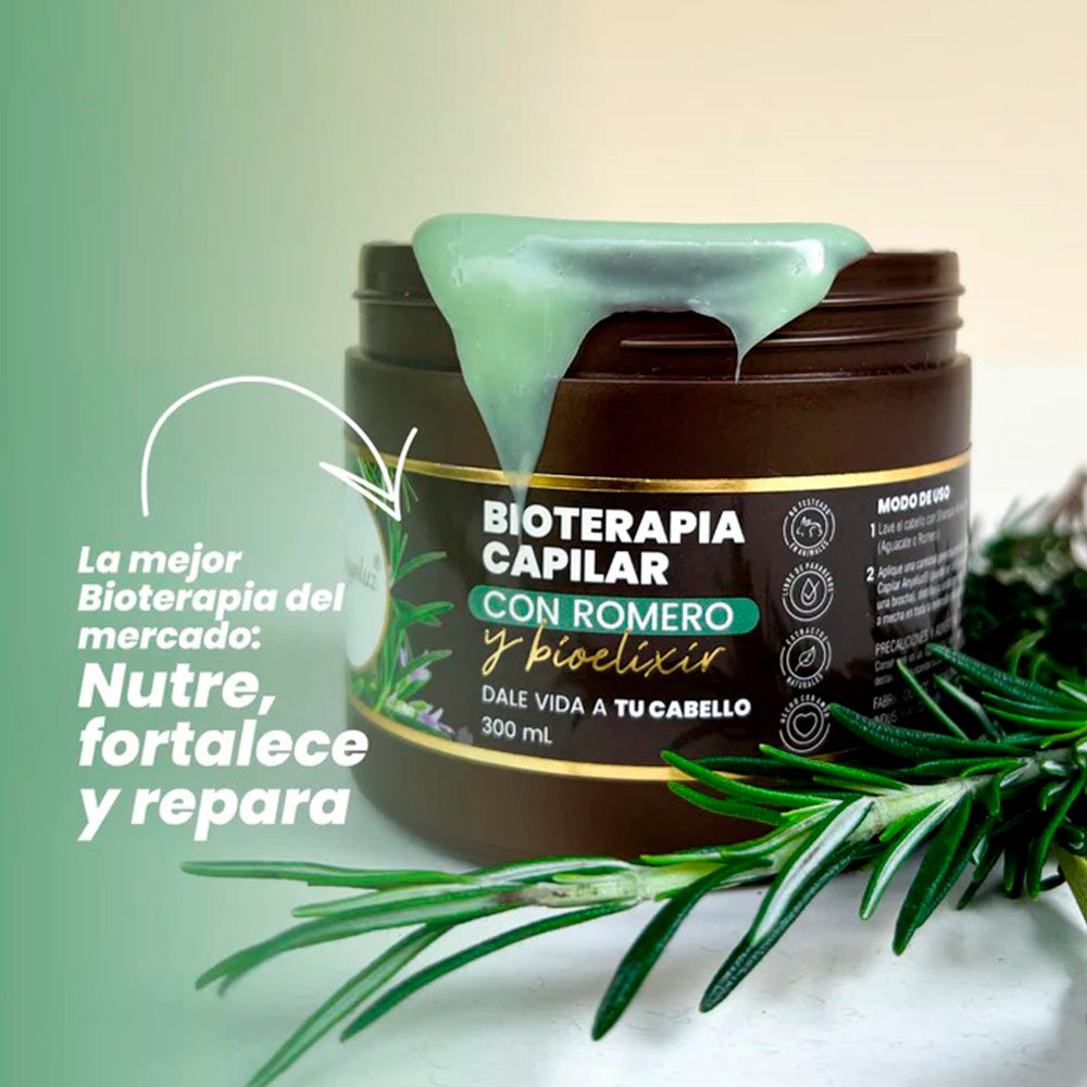 Bioterapia capilar con Romero y bioelixir Anyeluz