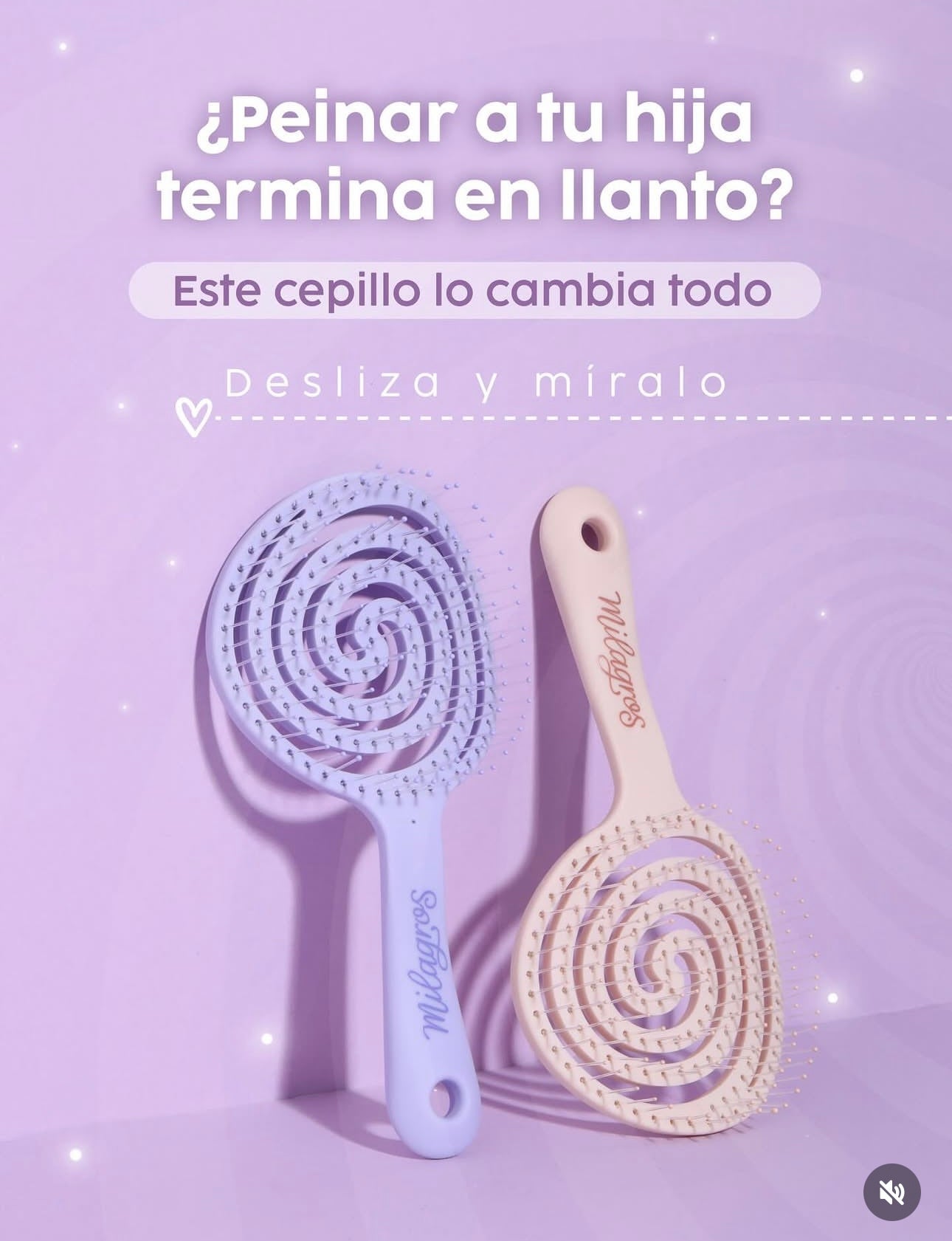 Cepillo Antienredos y Masajeador Capilar 2 en 1 Milagros