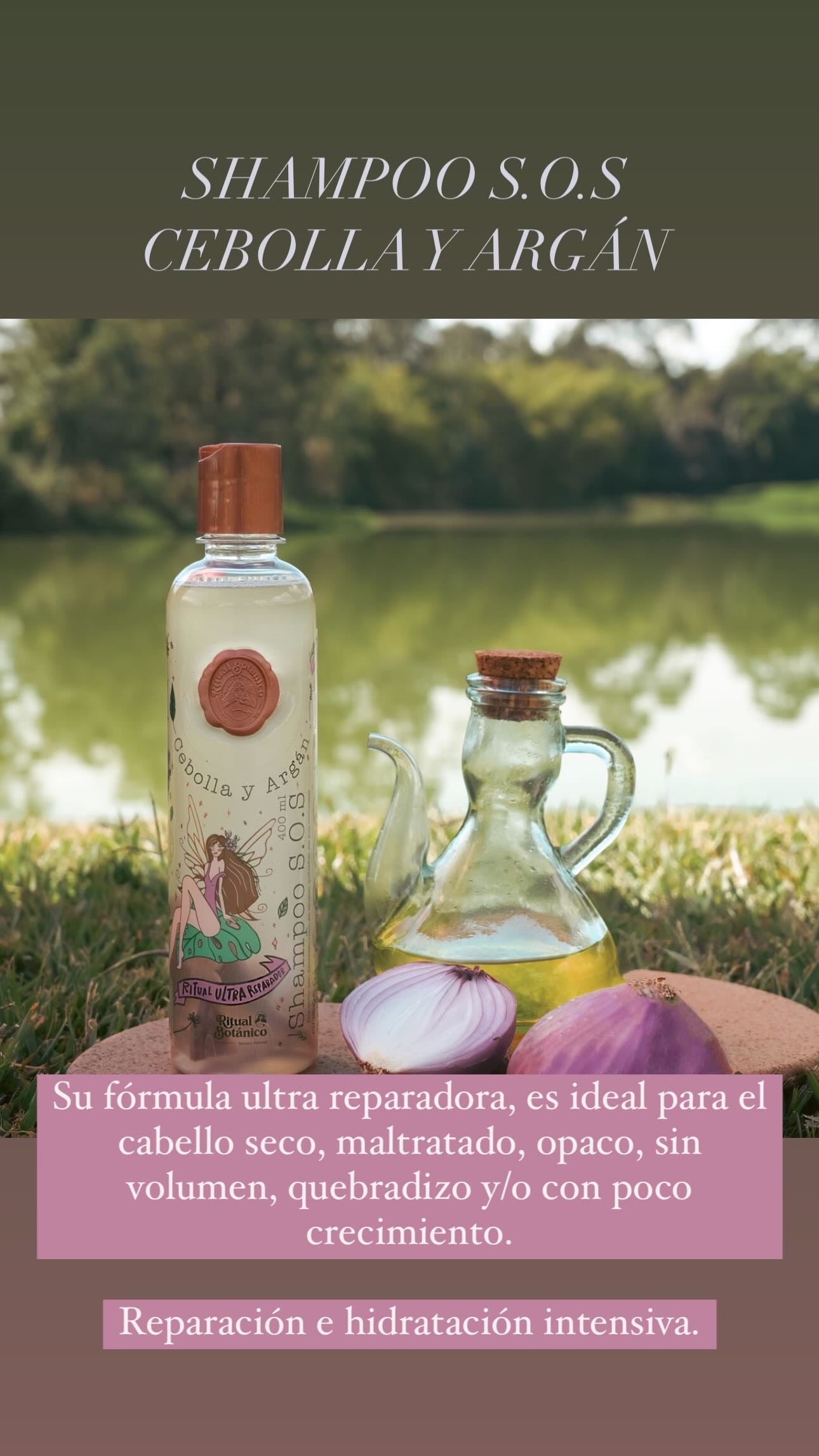 Shampoo SOS con Cebolla y Argan Ritual Botánico